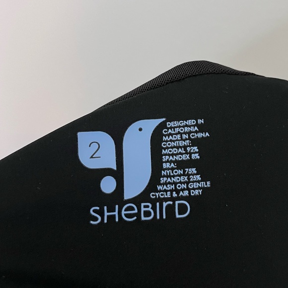 Shebird The Tunic Tank Bra A-Line Stretch Jersey Mini Athletic Dress Black - Picture 5 of 7